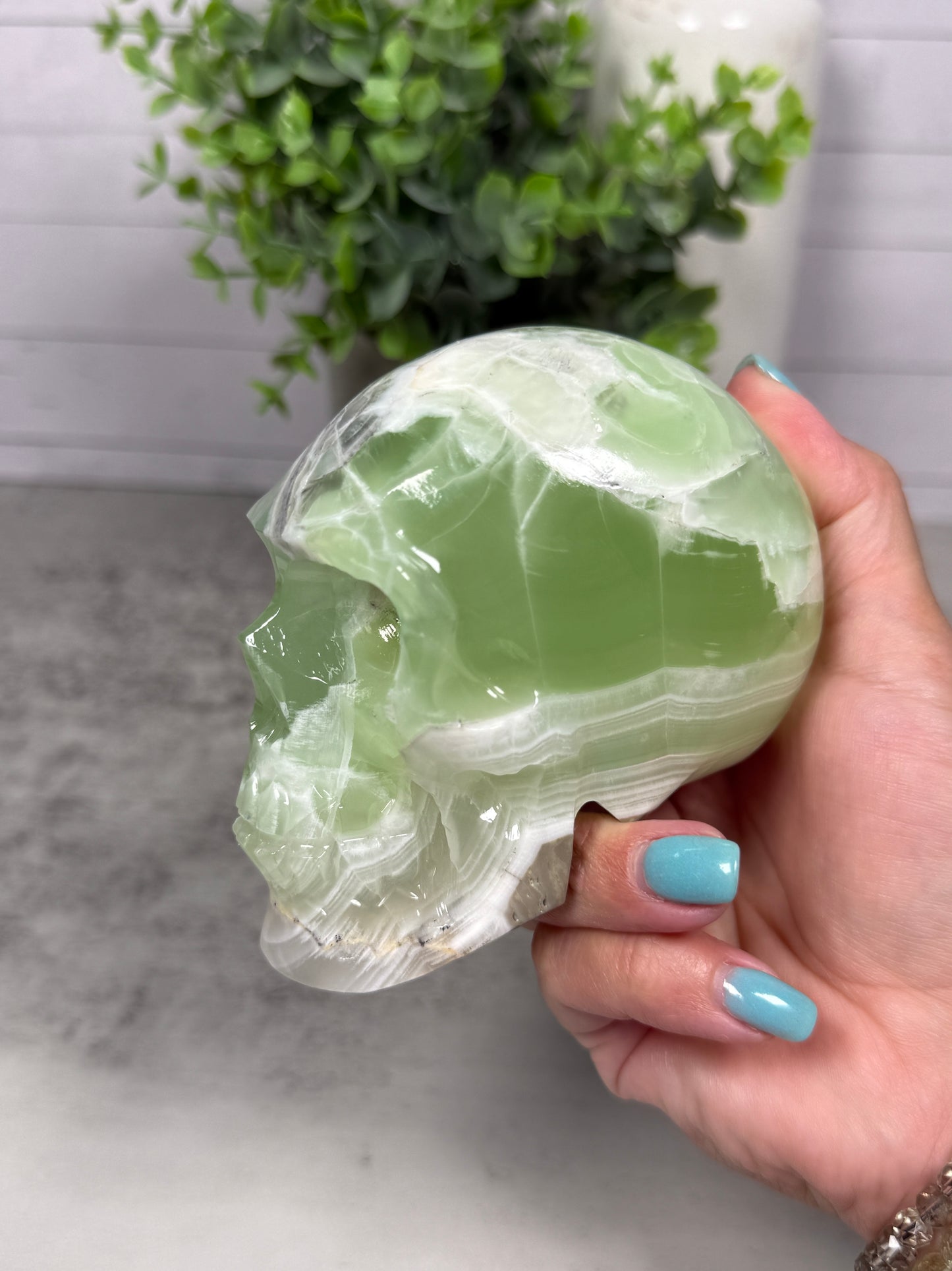 Green Onyx Skulls from Mexico