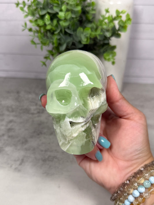 Green Onyx Skulls from Mexico