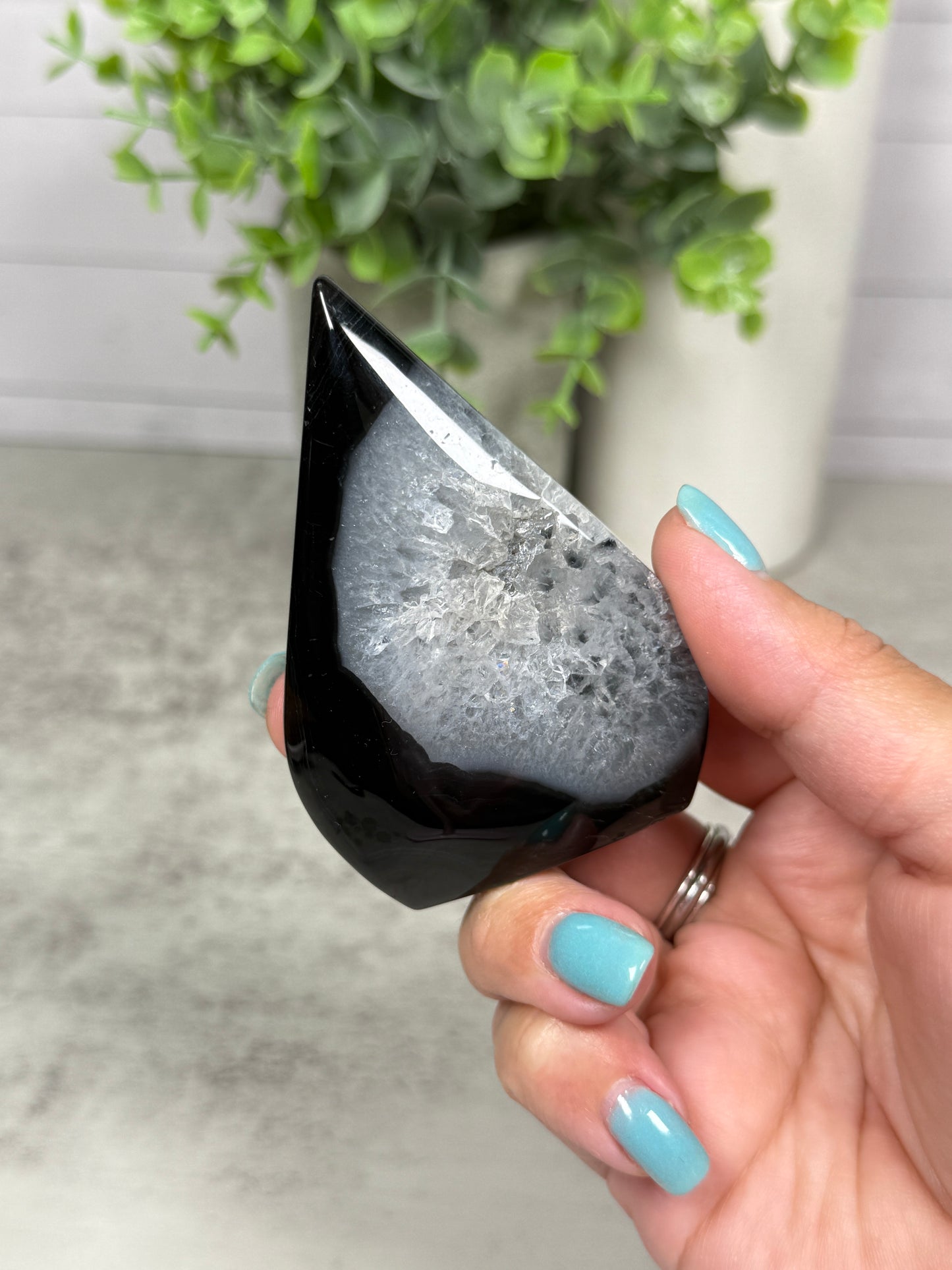 Black Agate Teardrops