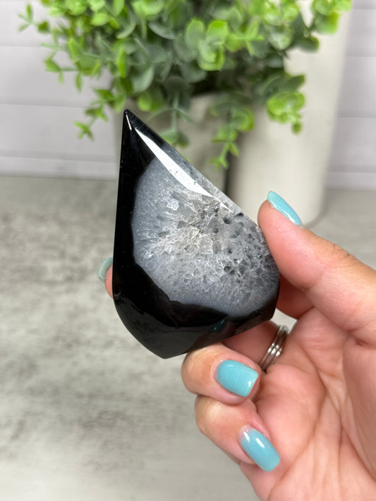 Black Agate Teardrops
