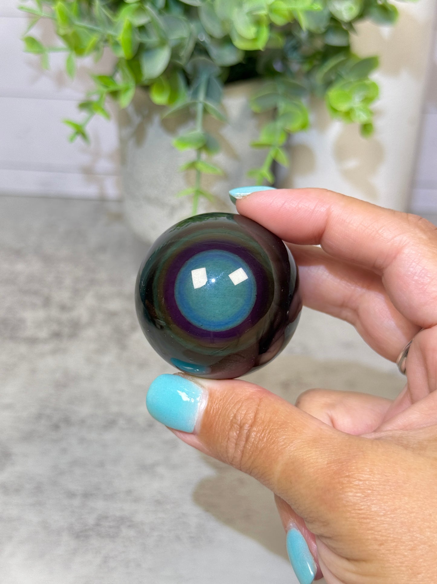 Rainbow Obsidian Spheres