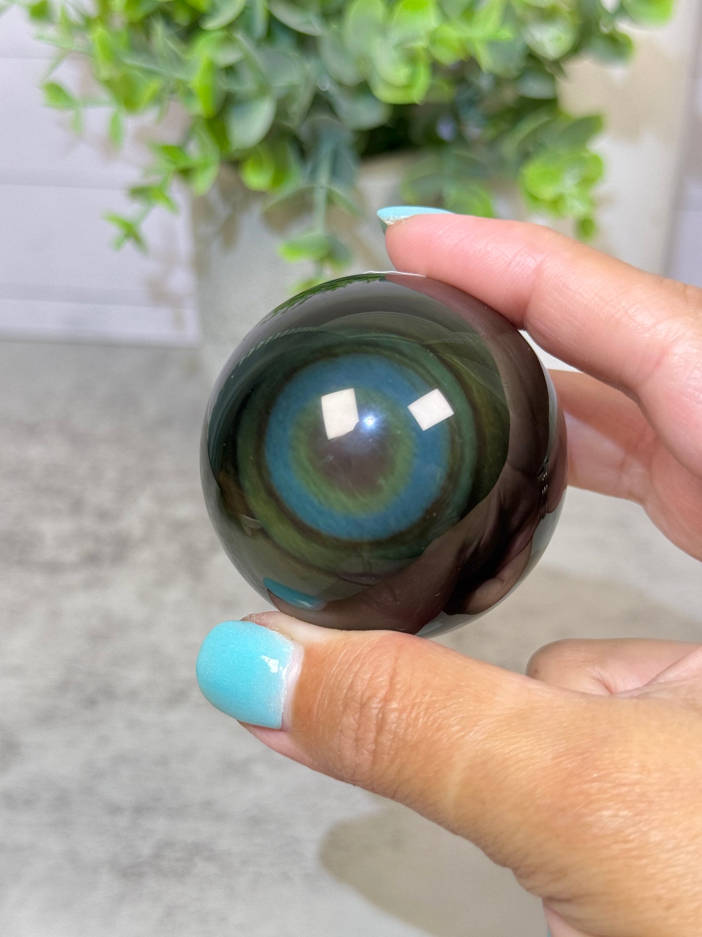 Rainbow Obsidian Spheres