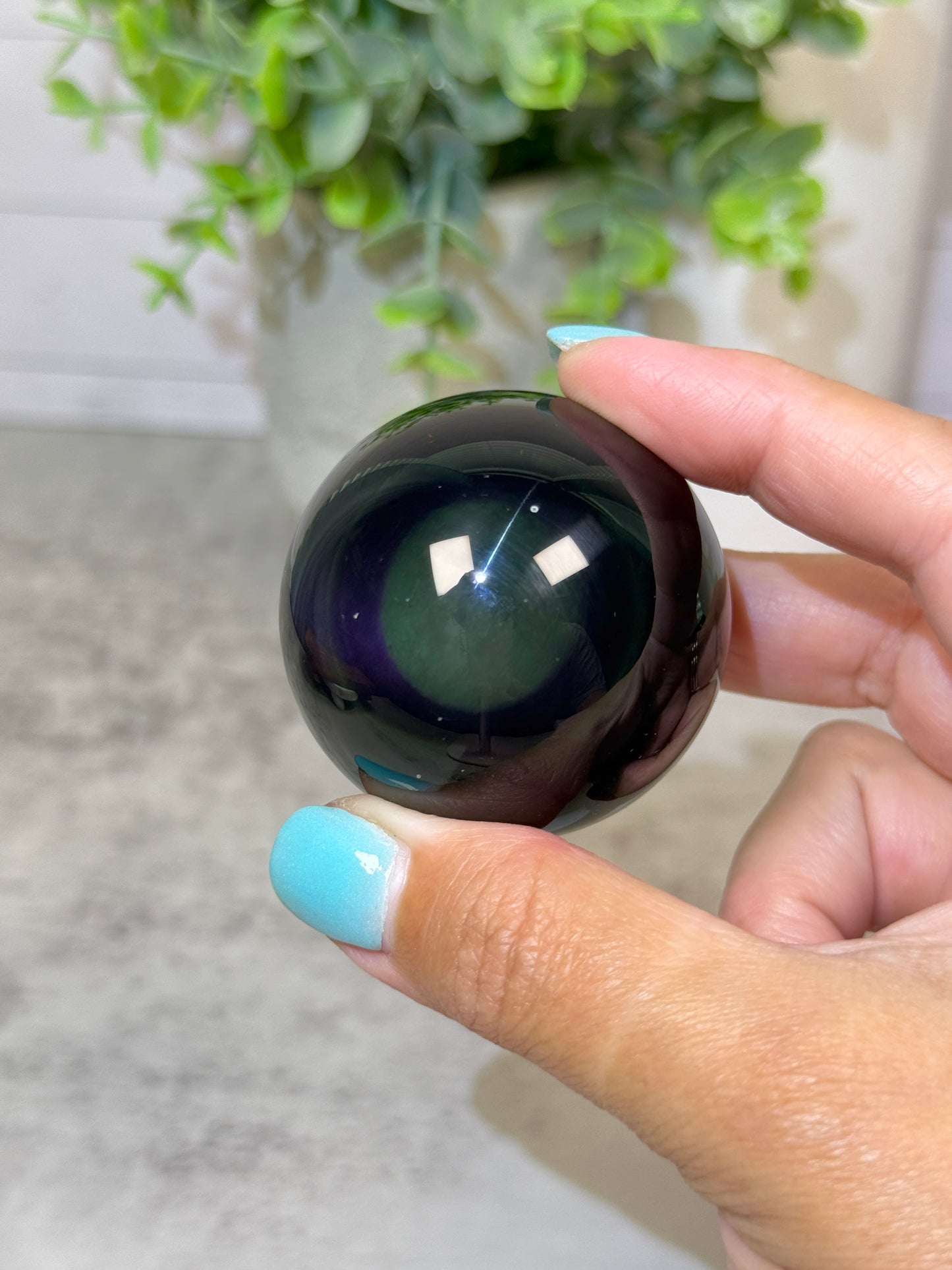 Rainbow Obsidian Spheres