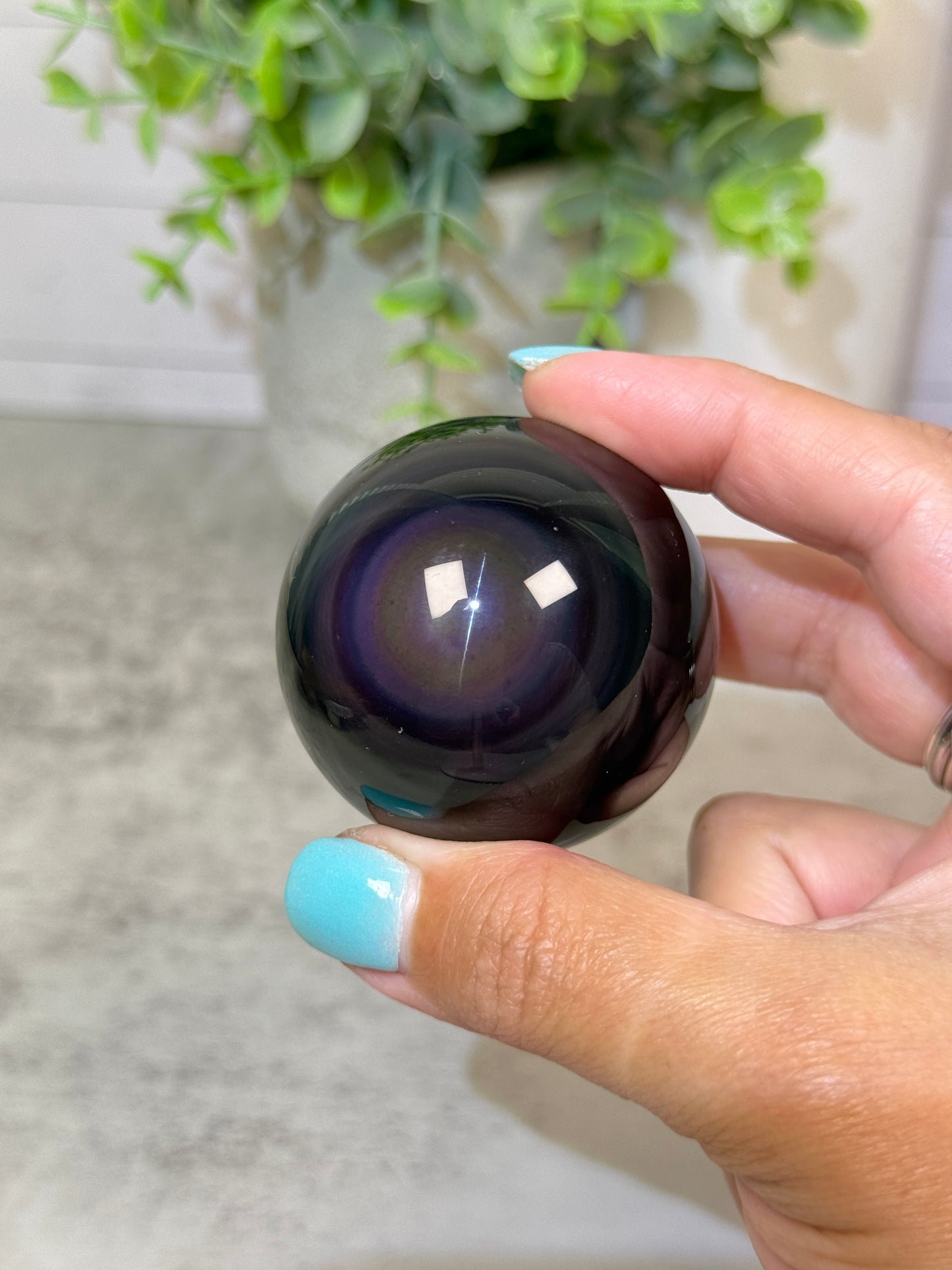 Rainbow Obsidian Spheres