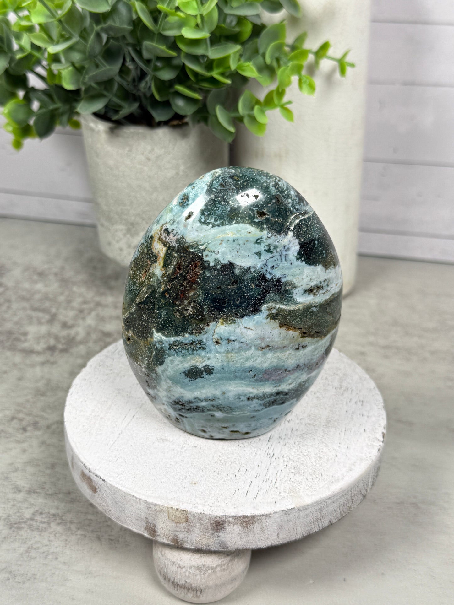 Blue Green Ocean Jasper Free Form