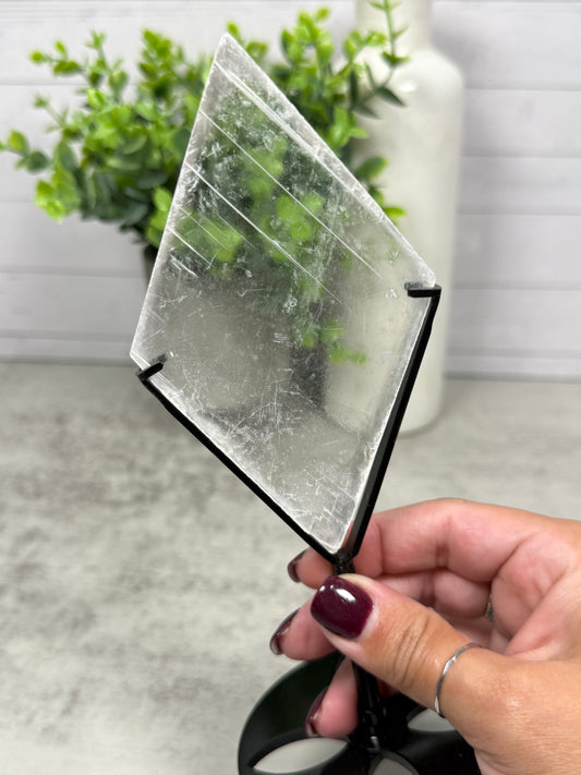 Selenite Diamonds on Stands