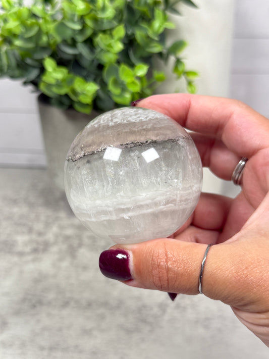 White Fluorite + Pyrite Spheres