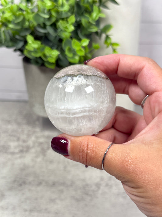 White Fluorite + Pyrite Spheres