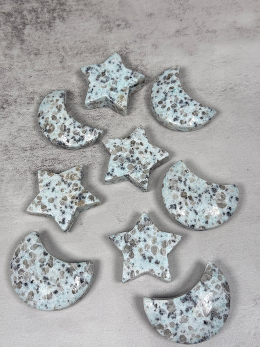 Kiwi Jasper Stars + Moons - Intuitively Chosen