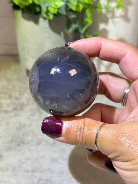 Blue Rose Quartz Sphere - High Quality