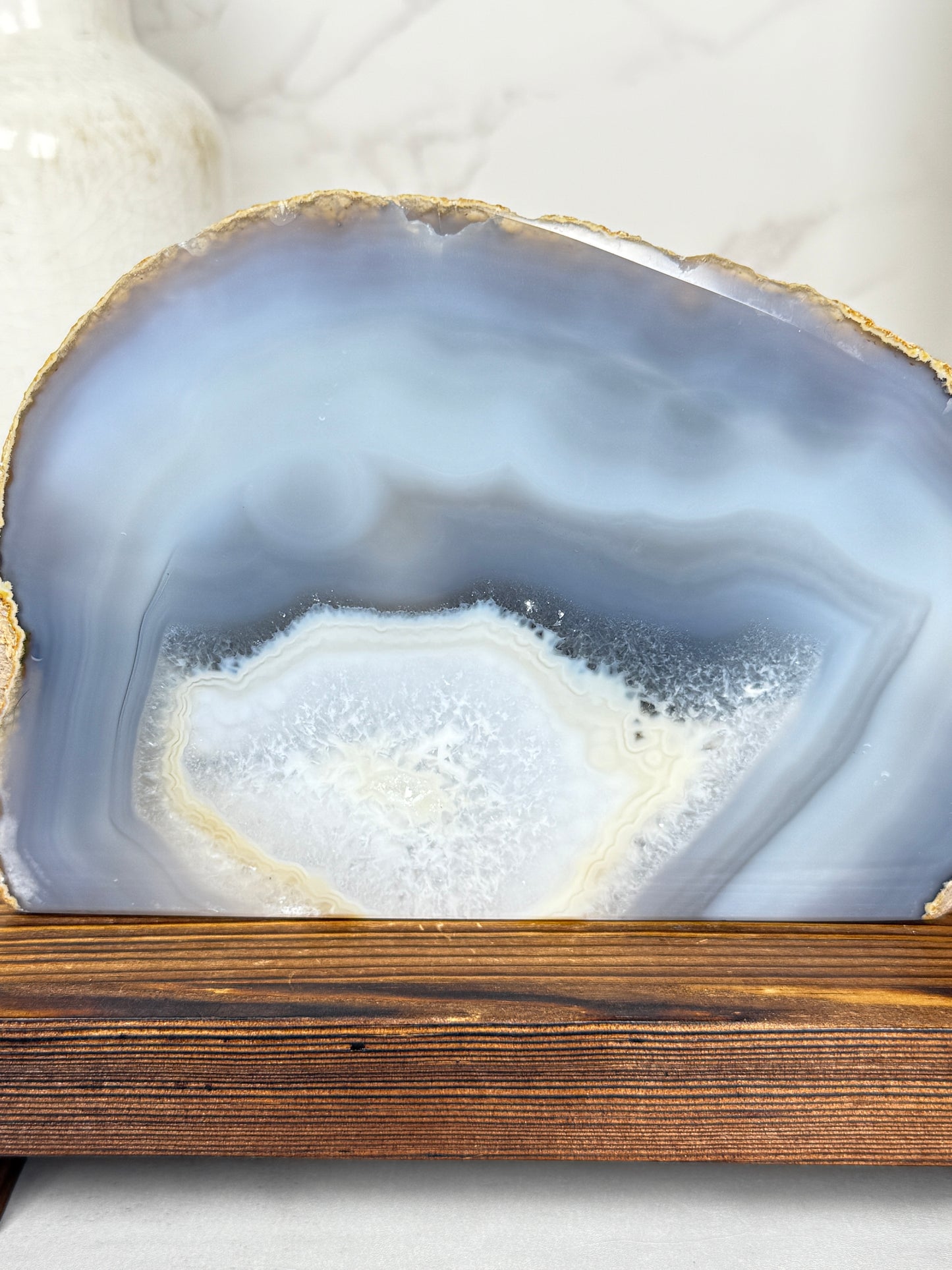 Blue Agate Geode Slab_A