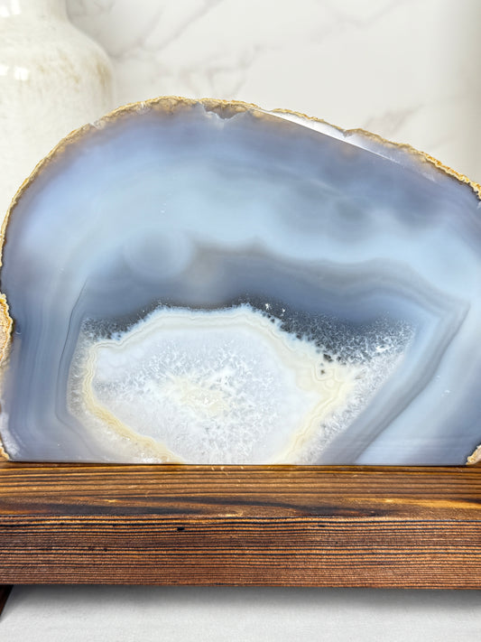 Blue Agate Geode Slab_A