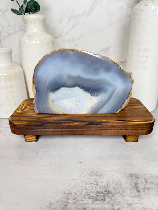 Blue Agate Geode Slab_A