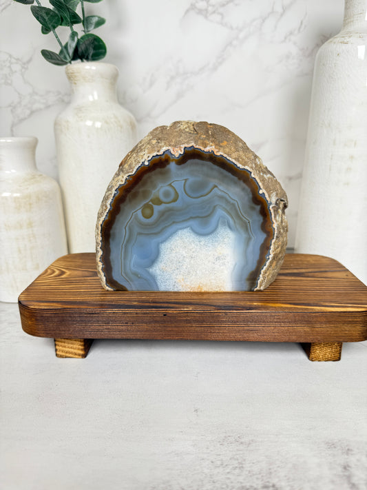 Blue Agate Geode Slab_B