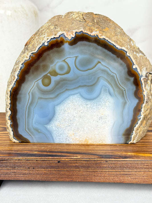 Blue Agate Geode Slab_B