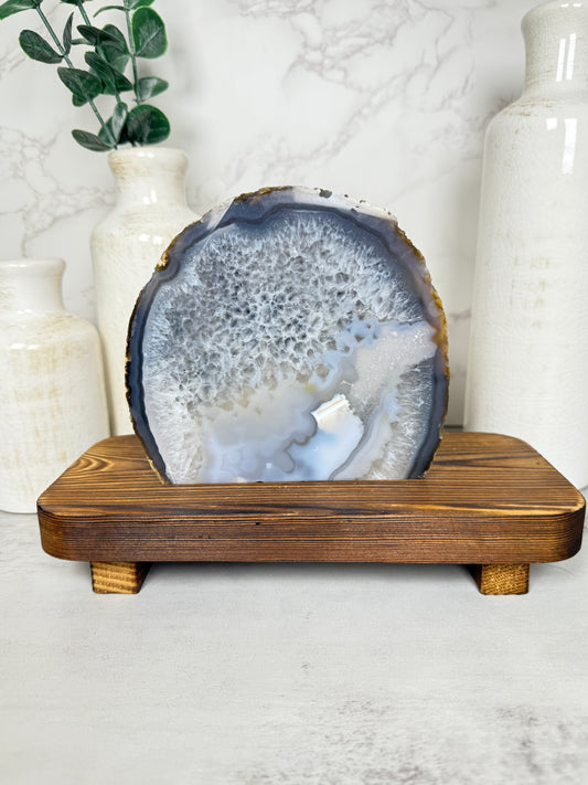 Blue Agate Geode Slab_C