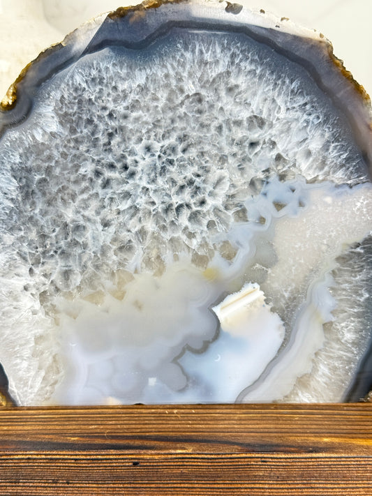 Blue Agate Geode Slab_C