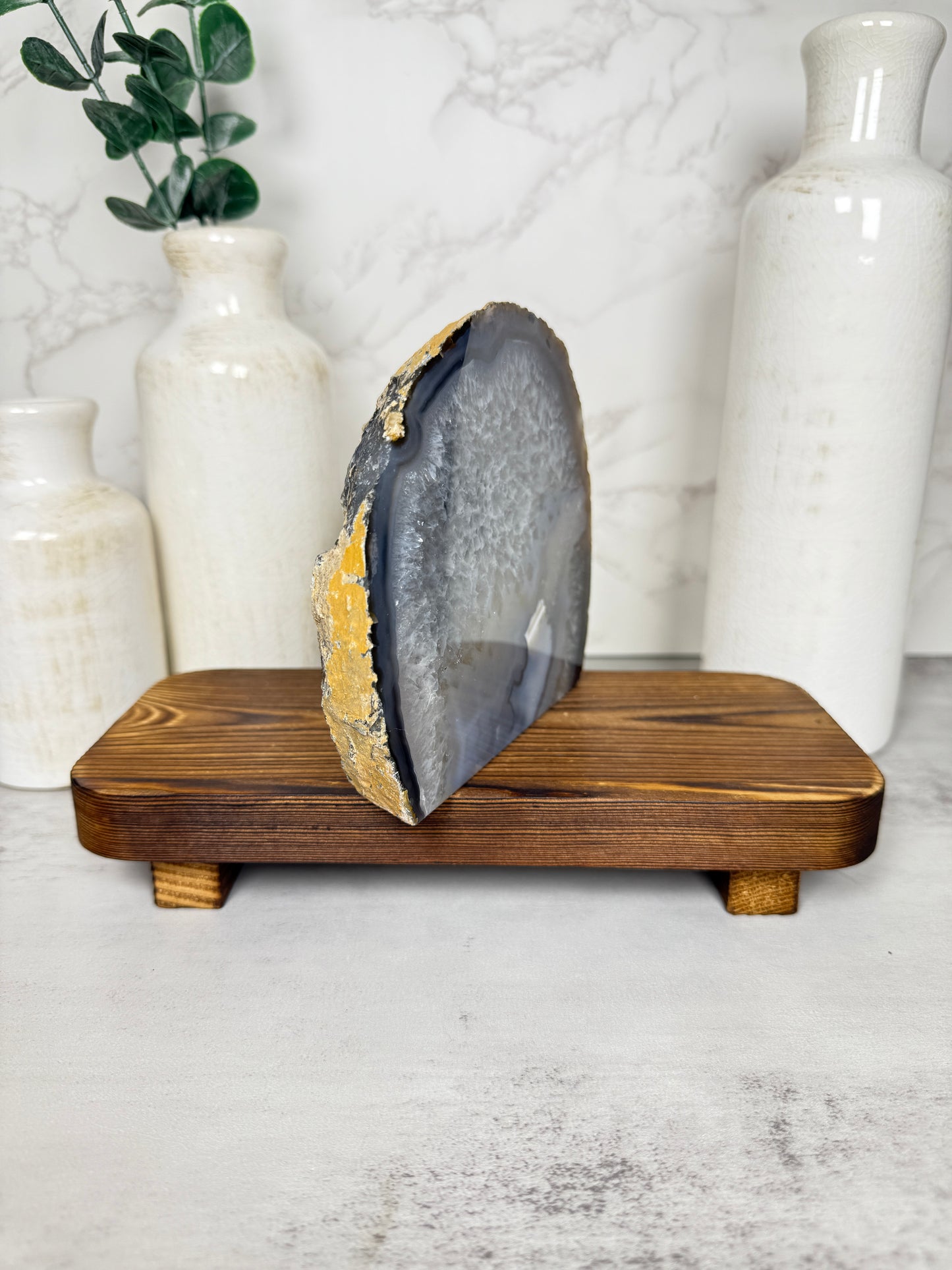 Blue Agate Geode Slab_C