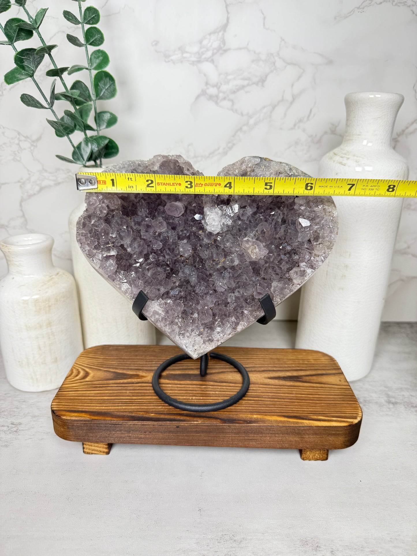 Amethyst Cluster Heart