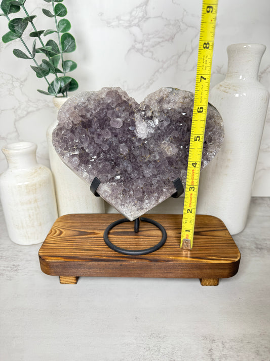 Amethyst Cluster Heart