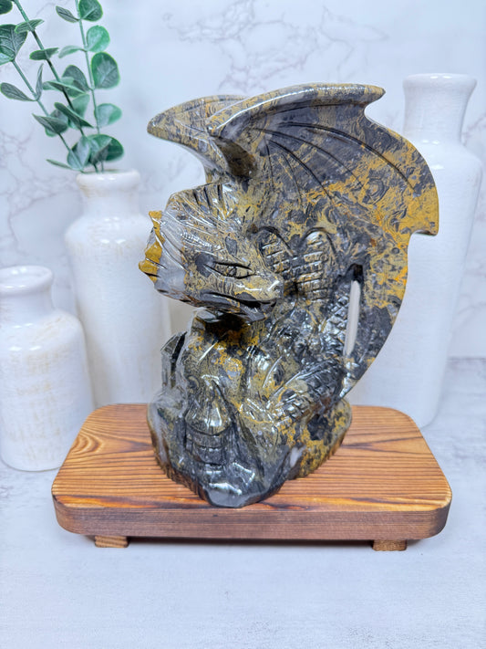 Pietersite Dragon Carving XL