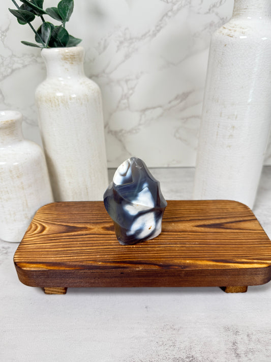 Orca Agate Flames