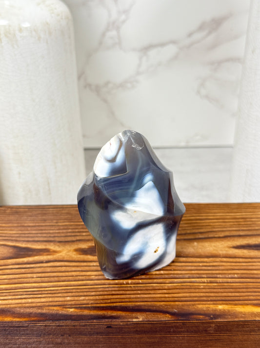 Orca Agate Flames