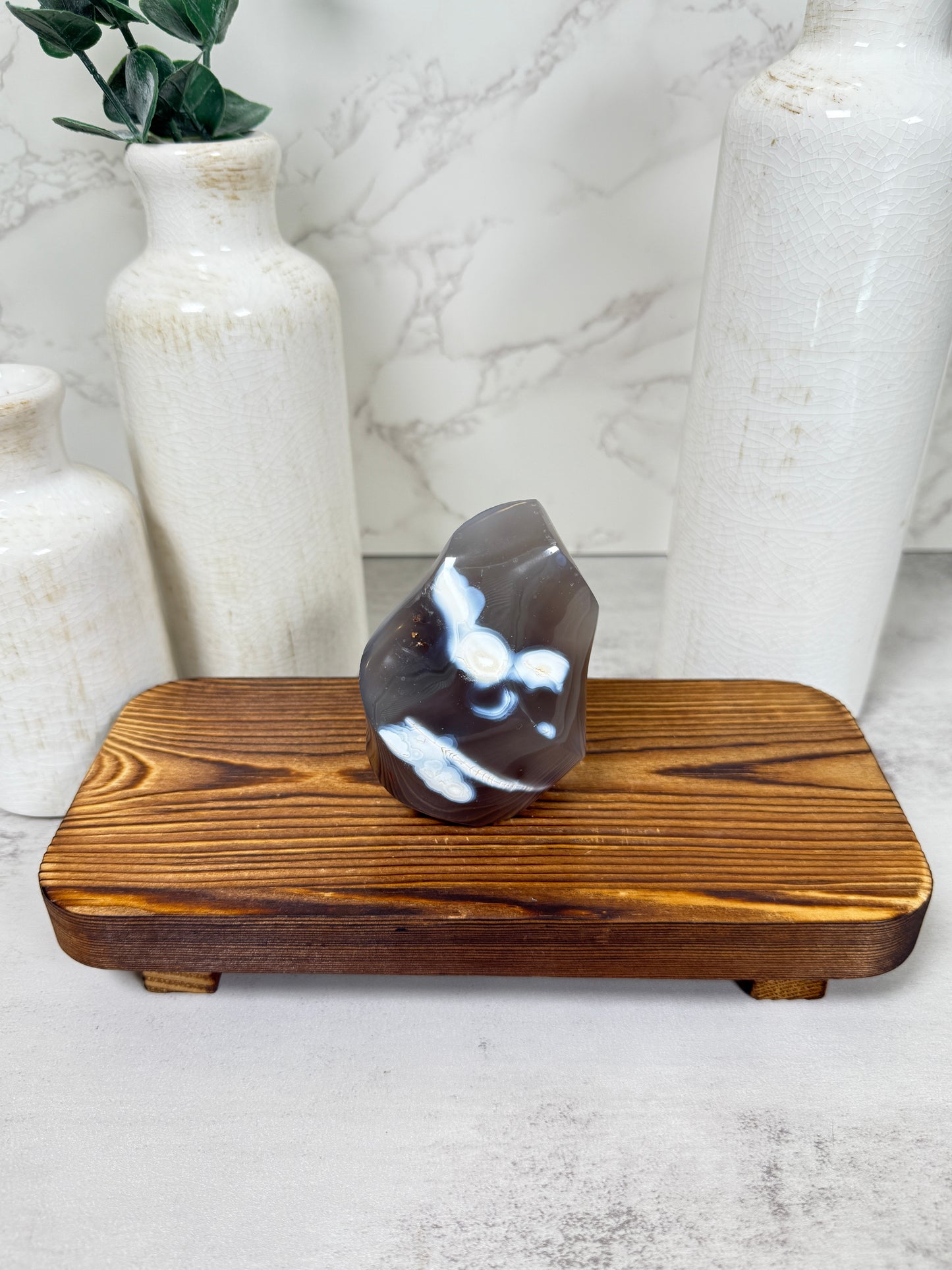 Orca Agate Flames