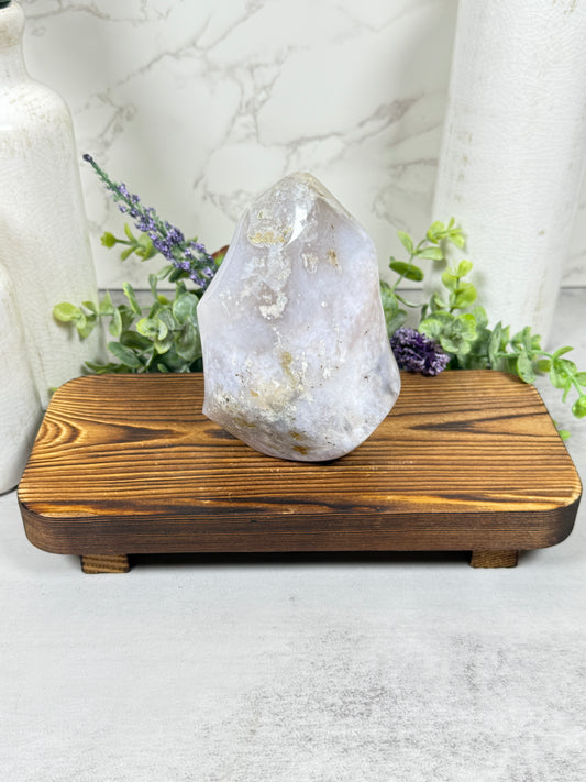 Grey Flower Agate Flame
