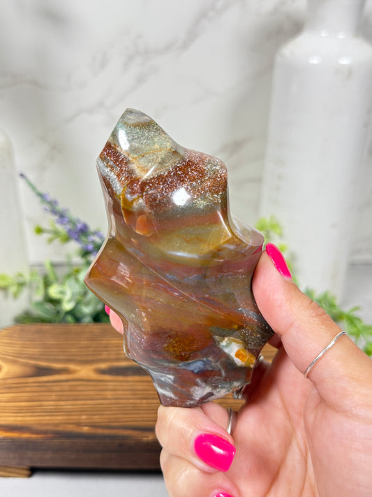 Ocean Jasper Flame - A