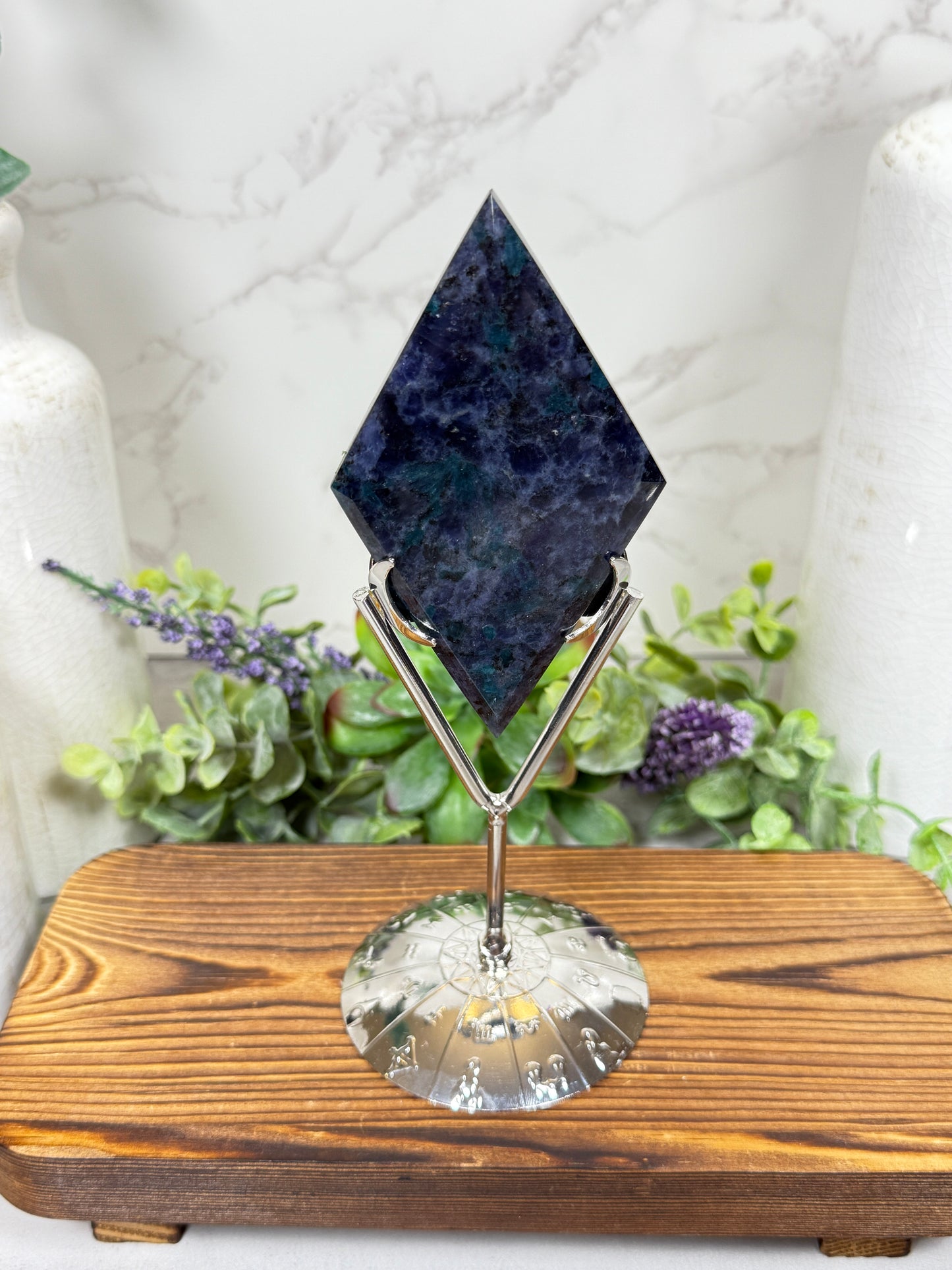 Iolite, Blue Apatite, Green Tourmaline Mix Diamonds
