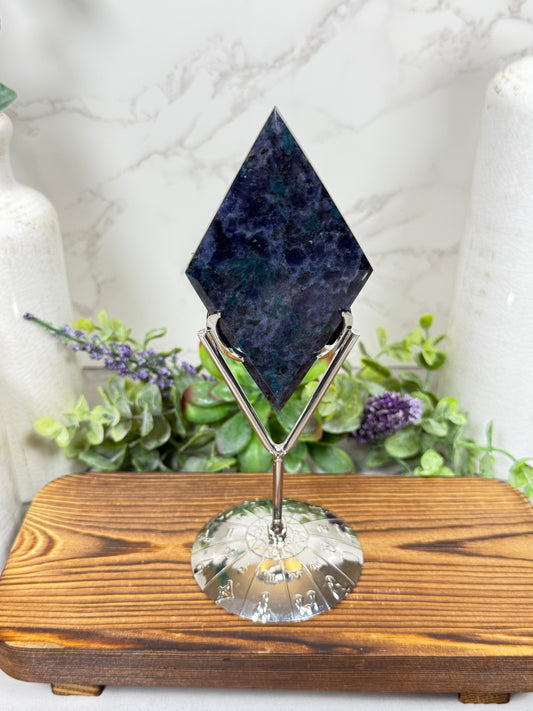 Iolite, Blue Apatite, Green Tourmaline Mix Diamonds