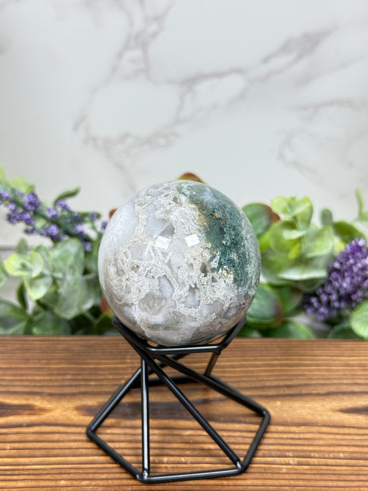 Moss Agate Sphere - A