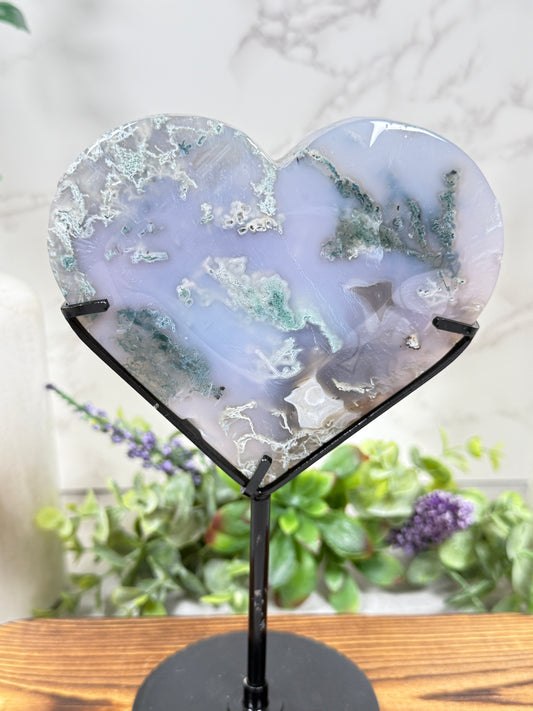 Moss Agate Heart