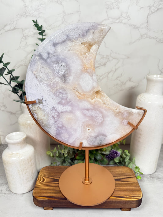 XL Pink Amethyst Lunas