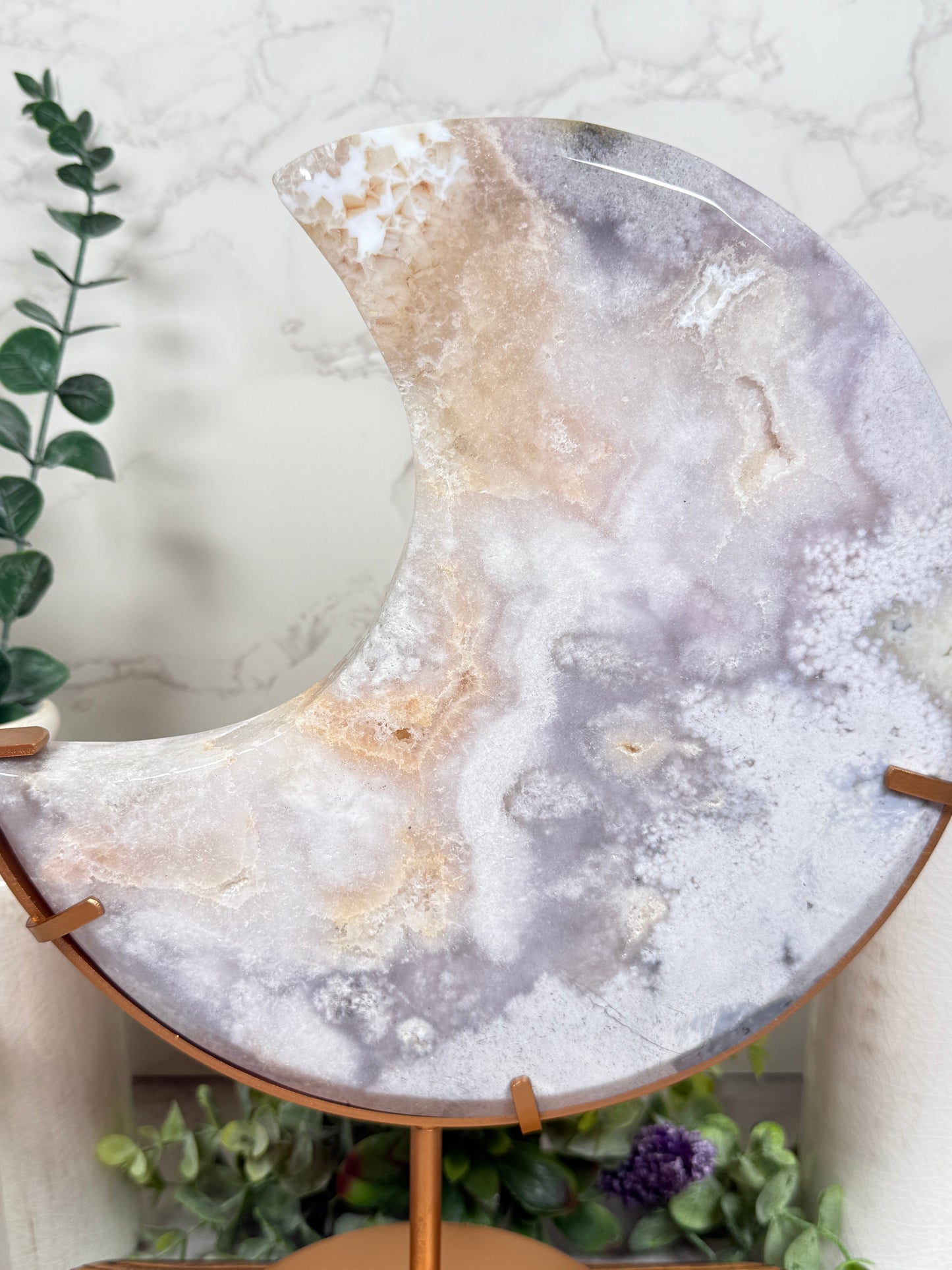 XL Pink Amethyst Lunas