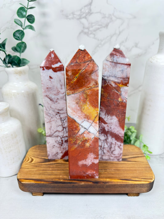 Red and Pink Jasper Towers