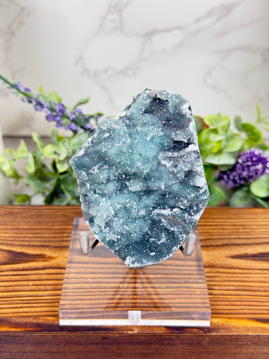 Druzy Green Chalcedony
