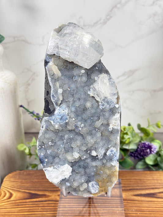 Druzy Chalcedony with Calcite XL