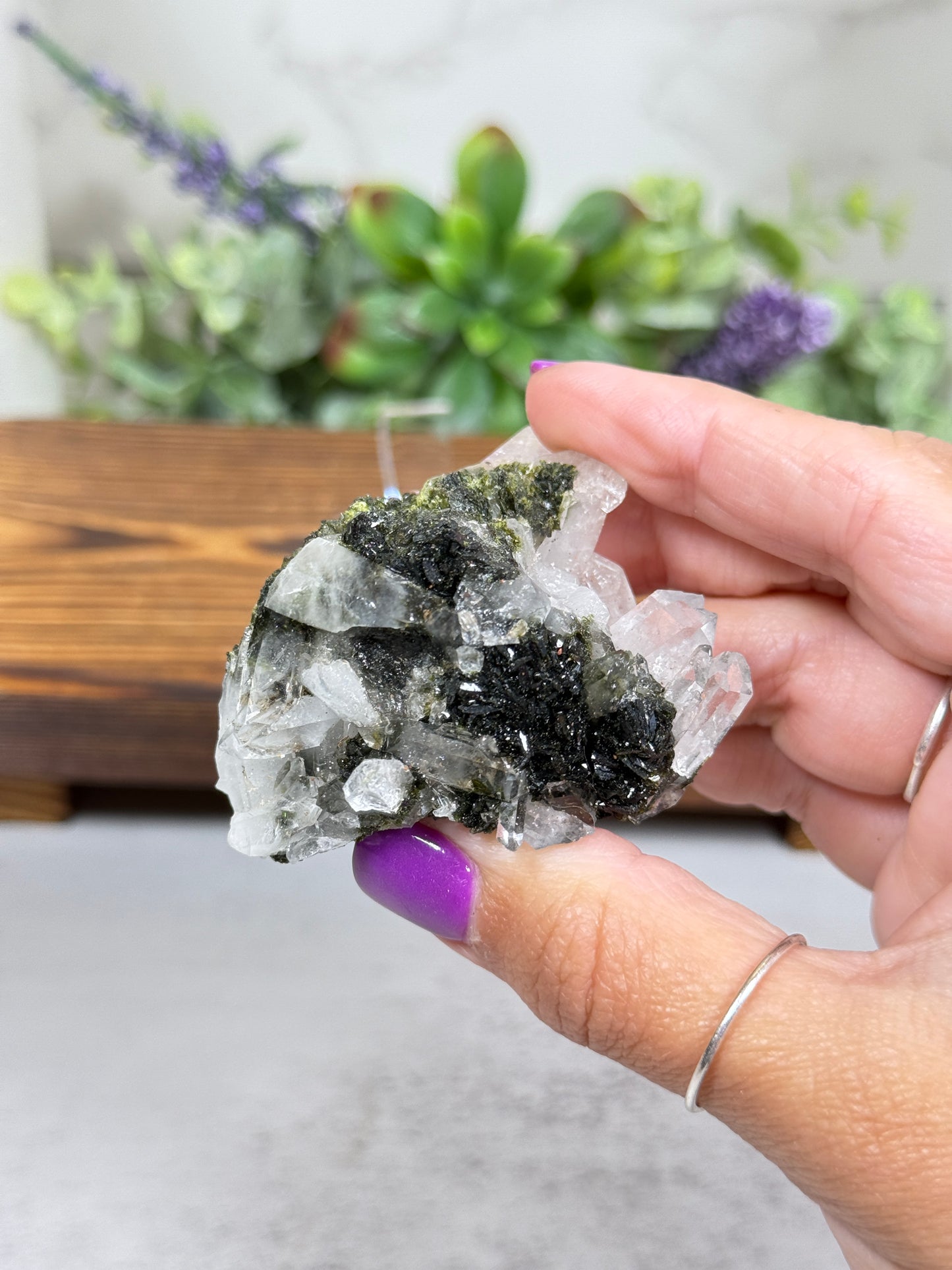 Epidote in Quartz