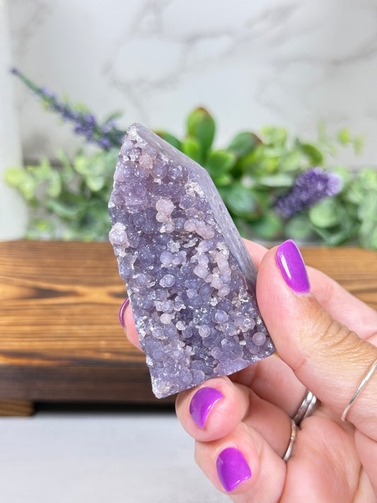 Druzy Grape Agate Tower
