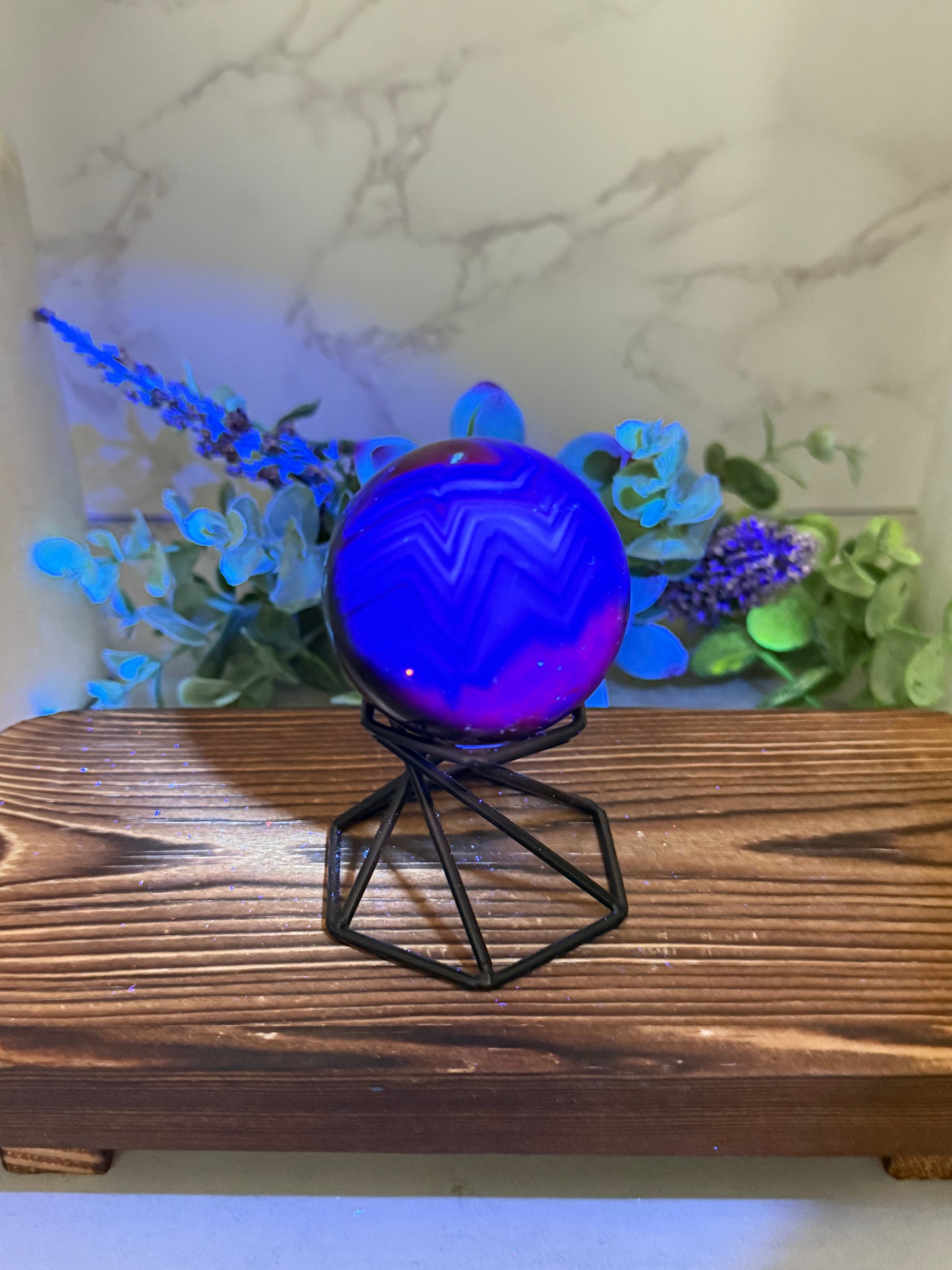 Blue Rose Fluorite Spheres