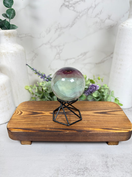 Green + Purple Fluorite Sphere