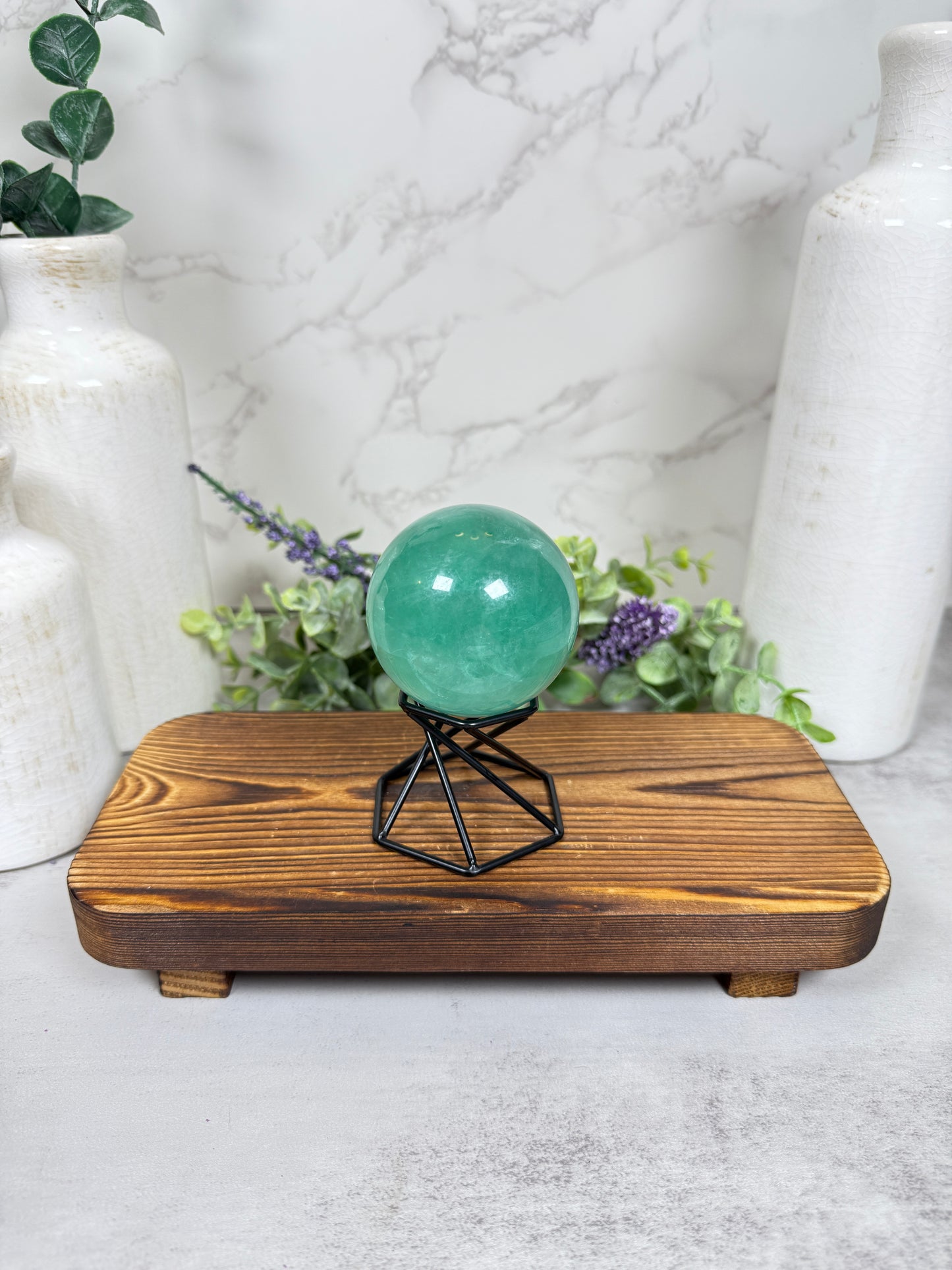 Green Fluorite Sphere