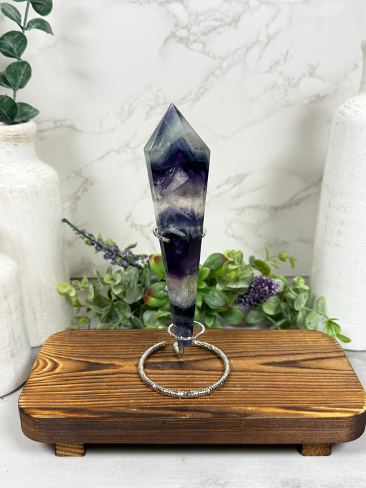 Blue + Purple Banded Fluorite Wands