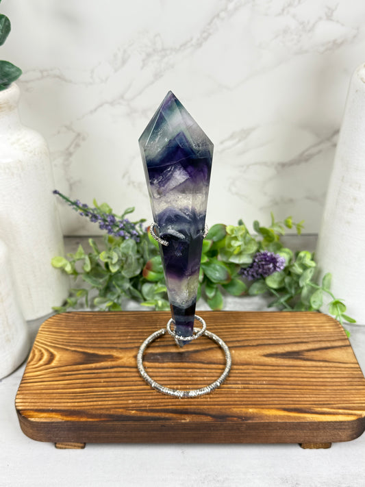 Blue + Purple Banded Fluorite Wands