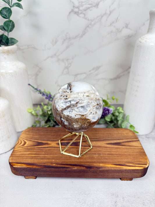 White Sphalerite Sphere