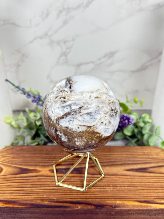 White Sphalerite Sphere