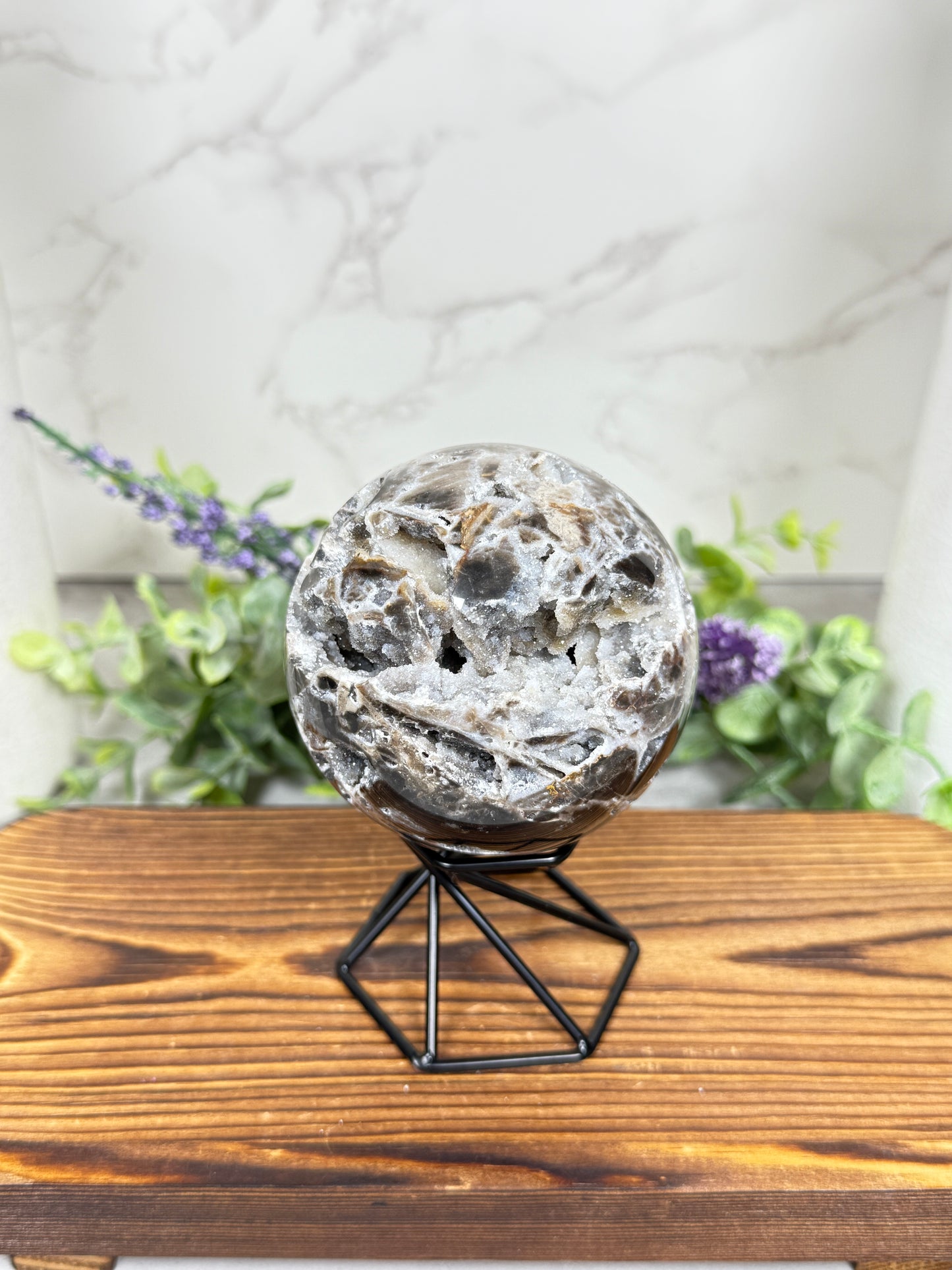 Black Sphalerite Sphere