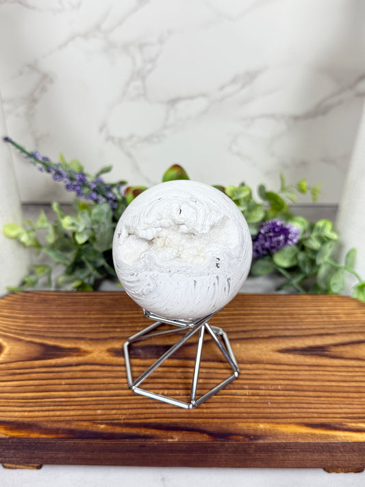 White Lace Sphere - A